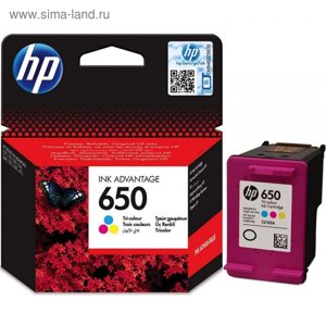 Картридж струйный HP 650 CZ102AE многоцветный для HP DJ IA 2515/2516 (200стр.)