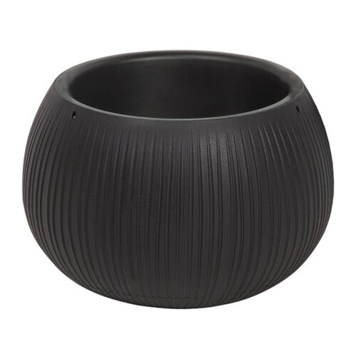 Кашпо для цветов Beton Bowl, 29 19,5 2 см, чёрное