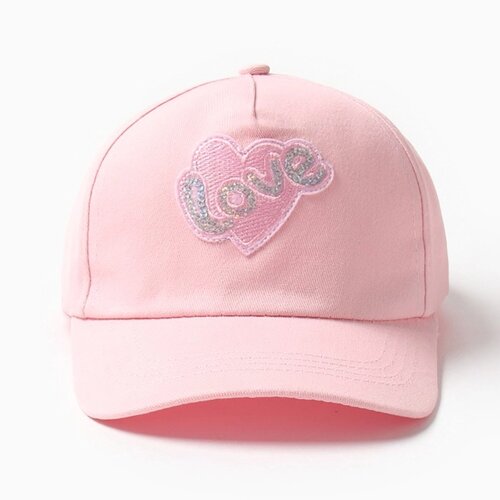 Кепка для девочек MINAKU "Love" цвет розовый, р-р 52