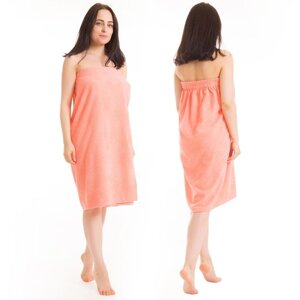 Килт (юбка) женский махровый, 80х150+2, цвет персиковый