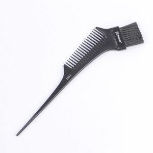 Кисть для окрашивания волос, двусторонняя, 21,5 6 см, цвет чёрный