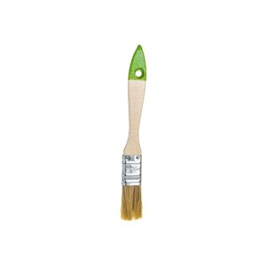 Кисть плоская "Сибртех" 82260, натуральная щетина, деревянная ручка, 20 мм