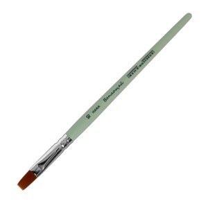 Кисть Синтетика плоская, HANA Воплощай № 10 (длина волоса 16 мм), короткая ручка матовая