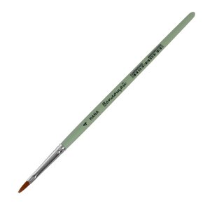 Кисть Синтетика плоская, HANA Воплощай № 4 (длина волоса 10 мм), короткая ручка матовая