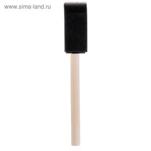 Кисть-спонж плоская ЗХК 25 мм, поролон, деревянная ручка