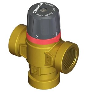 Клапан термостатический ROMMER RVM-0112-166020, смесительный, 3/4", ВР,35-60°С, KV 1.6
