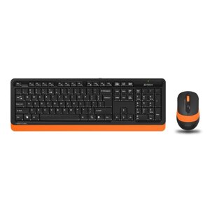 Клавиатура + мышь A4Tech Fstyler FG1010 клав: черный/оранжевый мышь: черный/оранжевый USB бесп 10046