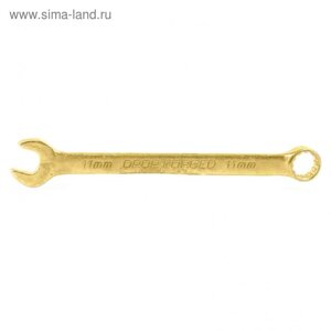 Ключ комбинированный "Сибртех" 14977, 11 мм, желтый цинк