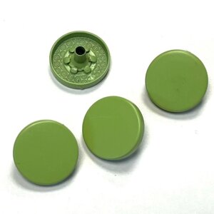 Кнопка установочная декоративная, размер 15 мм, цвет нежная трава