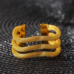 Кольцо для салфетки «Трипл», 54,52,5 см, цвет золотой