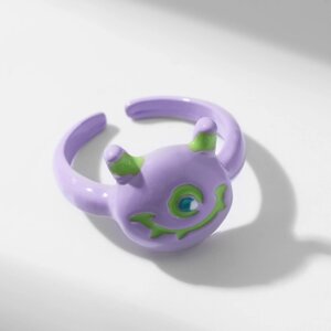Кольцо «Монстрик» круглый, цвет зелёно-фиолетовый, безразмерное