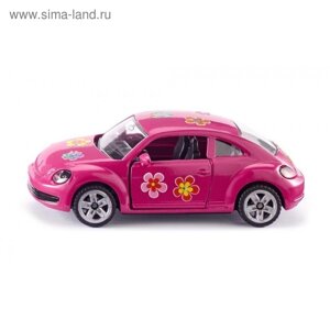 Коллекционная модель автомобиля Volkswagen Beetle, розовая, масштаб 1:64