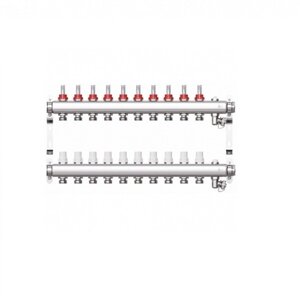 Коллекторная группа STI, 1"х3/4", 10 выходов, с расходомерами, нержавеющая сталь