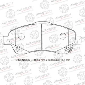 Колодки тормозные дисковые Avantech (противоскрипная пластина в компл.) AV1083