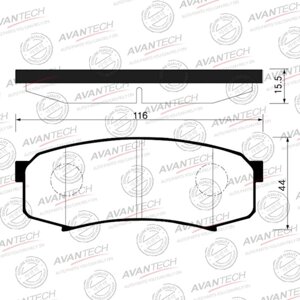 Колодки тормозные дисковые Avantech (противоскрипная пластина в компл.) AV270