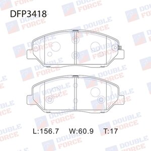 Колодки тормозные дисковые Double Force DFP3418