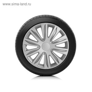 Колпаки колесные Autoprofi R16, PP пластик, регулировочный обод, металлик, 400 мм, 4 шт