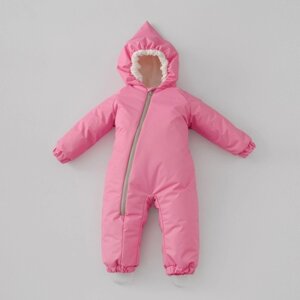 Комбинезон детский демисезонный открытый KinDerLitto «Новый домовёнок-2», рост 80-86 см, цвет розовая фуксия