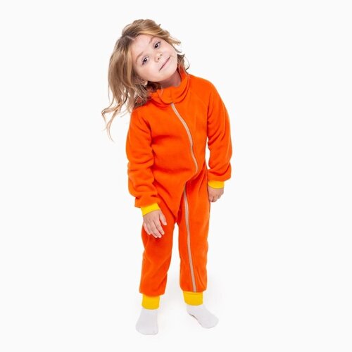 Комбинезон для девочки, цвет оранжевый, рост 86-92 см