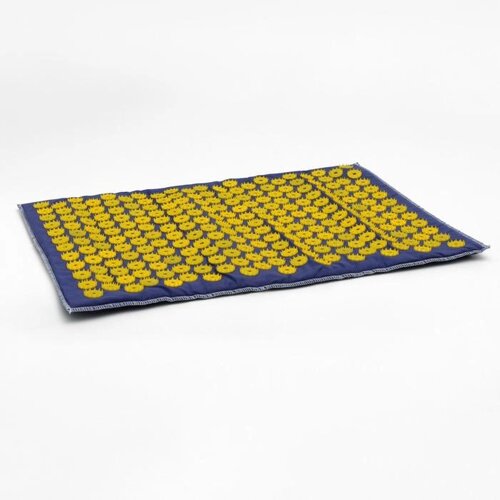 Комплект аппликаторов Azovmed: Коврик" на мягкой подложке, 242 колючки, 41х60 см +Валик», 90 колючек, 38х10 см, сине-жёлтый