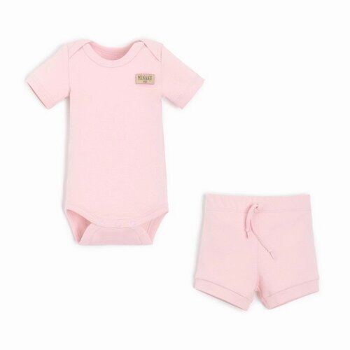 Комплект детский (боди, шорты) MINAKU, цвет розовый, рост 74-80 см