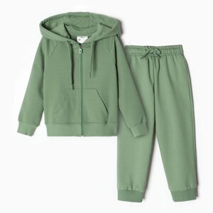 Комплект для девочки (джемпер, брюки), цвет зелёный, рост 116 см