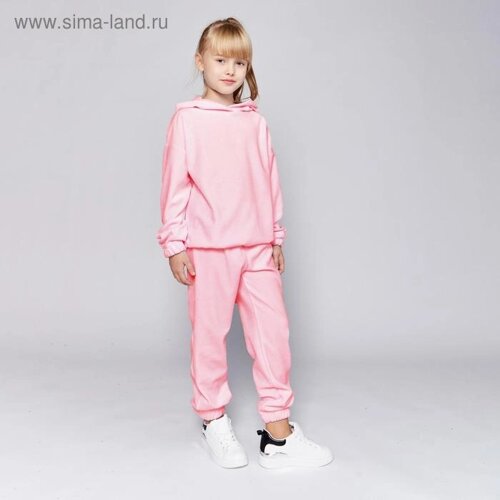 Комплект для девочки (худи, брюки) MINAKU: Casual Collection KIDS цвет св-розовый, рост 110