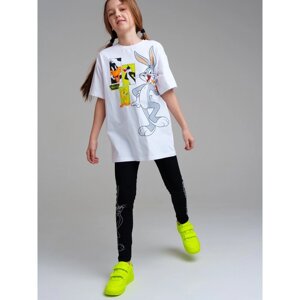 Комплект для девочки PlayToday: футболка и легинсы, рост 140 см