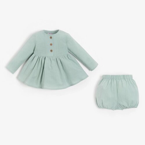 Комплект для девочки (туника, шорты) MINAKU цвет зелёный, рост 86-92 см