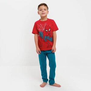 Комплект для мальчика (футболка, брюки) Человек-паук», Marvel, рост 122-128 (34)