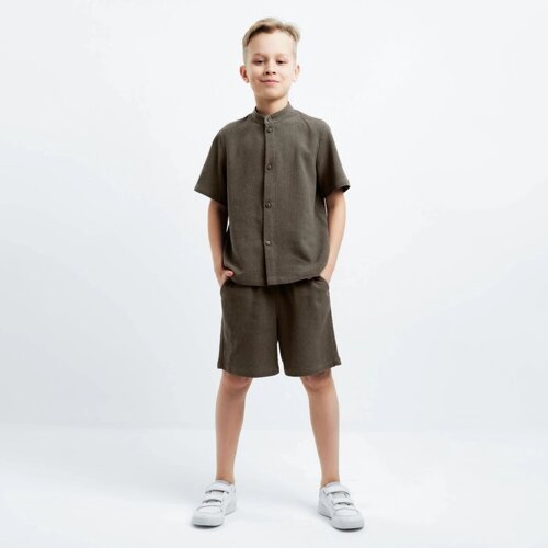 Комплект для мальчика (рубашка, шорты) MINAKU цвет зелёный, рост 152