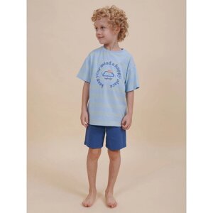 Комплект для мальчиков, рост 110 см, цвет голубой