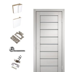 Комплект двери 3D U1 Белый, мателюкс + комплект фурнитуры 900х2000