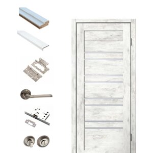 Комплект двери для санузла ЭКОШПОН 282 Ель альпийская, мателюкс 900х2000х36