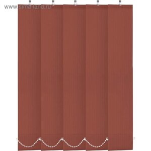 Комплект ламелей для вертикальных жалюзи «Лайн», 5 шт, 180 см, цвет красный