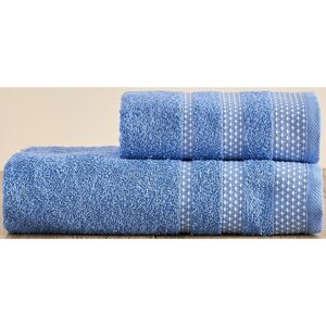 Комплект махровых полотенец Floox «Алмаз», размер 50х80 см, 70х130 см, цвет ярко-синий