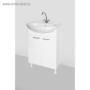 Комплект мебели для ванной: Тумба "Стандарт 55"раковина "Исеть 55", 50 х 42 х 86 см