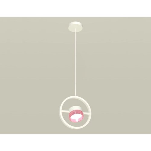 Комплект подвесного поворотного светильника с композитным хрусталём Ambrella light, Traditional DIY, XB9111151, GX53, цвет белый песок, розовый