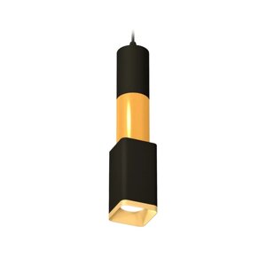 Комплект подвесного светильника Ambrella light, Techno, XP7821015, GU5.3, цвет чёрный песок, золото желтое полированное