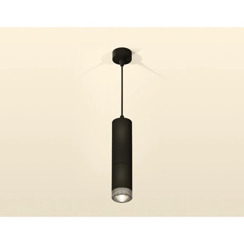 Комплект подвесного светильника с композитным хрусталём Ambrella light, Techno, XP6313001, GU5.3, цвет чёрный песок