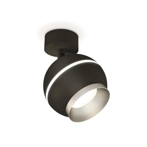 Комплект поворотного светильника с дополнительной подсветкой Ambrella light, Techno, XM1102003, GU5.3, цвет чёрный песок