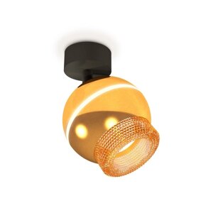 Комплект поворотного светильника с дополнительной подсветкой Ambrella light, Techno, XM1105010, GU5.3, цвет золото желтое полированное, чёрный песок