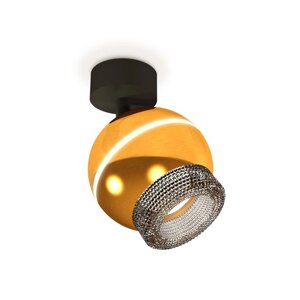 Комплект поворотного светильника с дополнительной подсветкой Ambrella light, Techno, XM1105011, GU5.3, цвет золото желтое полированное, чёрный песок