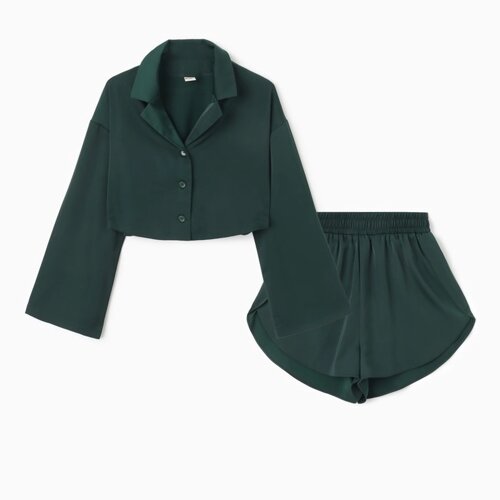 Комплект (сорочка, шорты) женская MINAKU: Home collection цвет изумруд , р-р 46