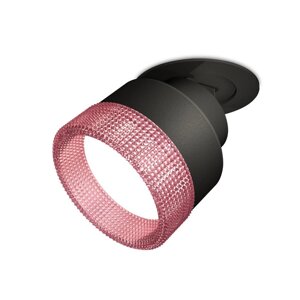 Комплект встраиваемого поворотного светильника с композитным хрусталём Ambrella light, Techno, XM8102542, цвет чёрный песок