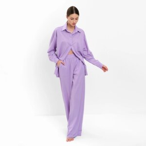 Комплект женский (сорочка, брюки) MINAKU цвет сиреневый, р-р 50