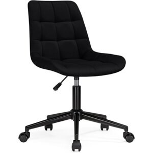 Компьютерное кресло Честер металл/велюр, белый/черный 49x60x84 см
