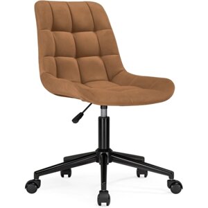 Компьютерное кресло Честер металл/велюр, черный/кирпичный 49x60x84 см