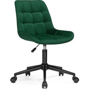 Компьютерное кресло Честер металл/велюр, черный/зеленый 49x60x84 см