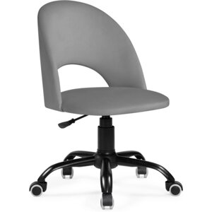 Компьютерное кресло Ирре металл/велюр, черный/серый 56x60x87 см